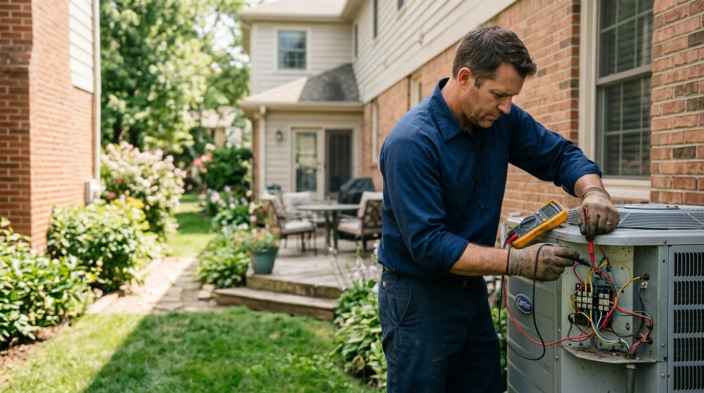 HVAC technician working near Moundsville, WV